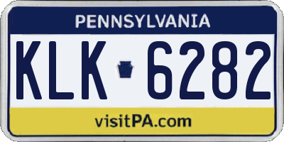 PA license plate KLK6282