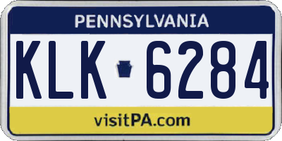 PA license plate KLK6284