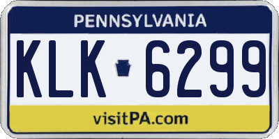 PA license plate KLK6299