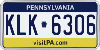 PA license plate KLK6306