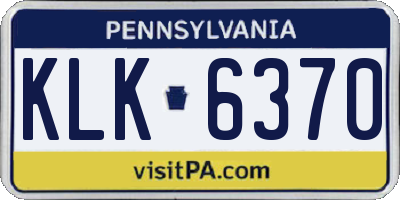 PA license plate KLK6370