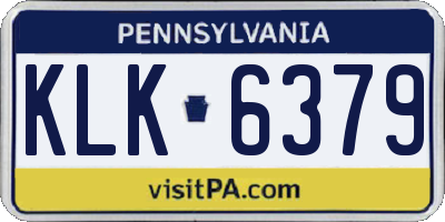 PA license plate KLK6379