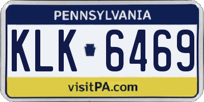 PA license plate KLK6469