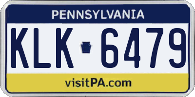 PA license plate KLK6479