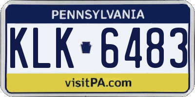 PA license plate KLK6483