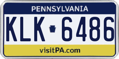 PA license plate KLK6486