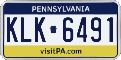PA license plate KLK6491