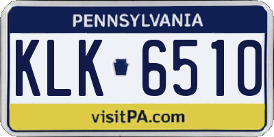 PA license plate KLK6510