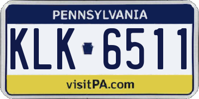 PA license plate KLK6511