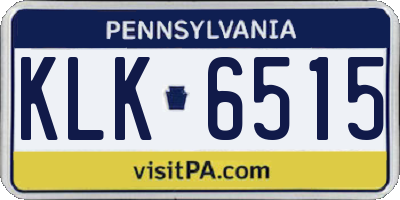 PA license plate KLK6515