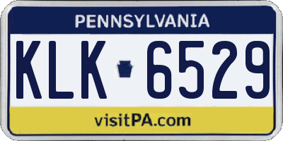 PA license plate KLK6529
