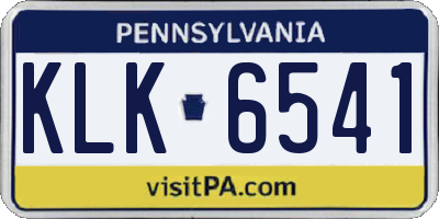 PA license plate KLK6541