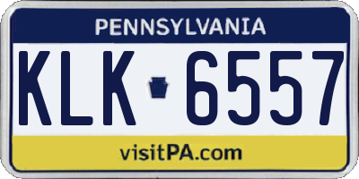 PA license plate KLK6557
