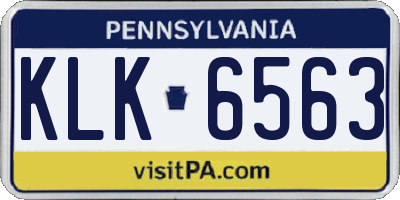 PA license plate KLK6563
