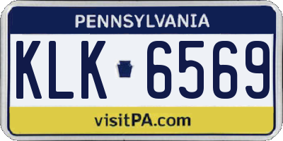 PA license plate KLK6569