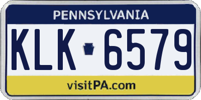 PA license plate KLK6579