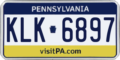 PA license plate KLK6897