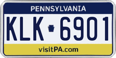 PA license plate KLK6901