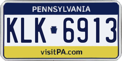 PA license plate KLK6913