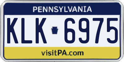 PA license plate KLK6975