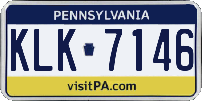 PA license plate KLK7146