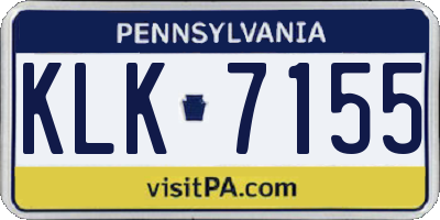 PA license plate KLK7155