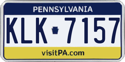 PA license plate KLK7157