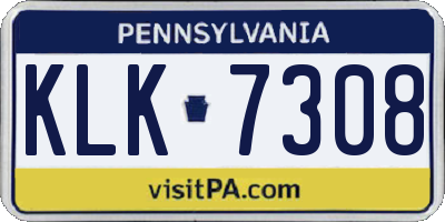 PA license plate KLK7308