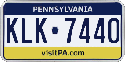 PA license plate KLK7440
