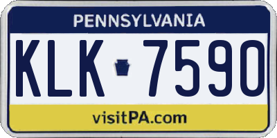 PA license plate KLK7590
