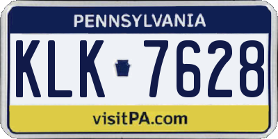 PA license plate KLK7628