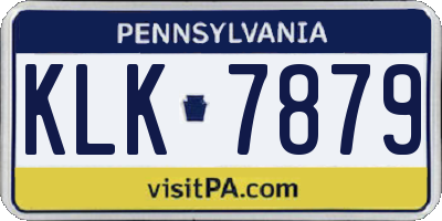 PA license plate KLK7879