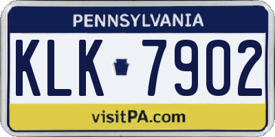PA license plate KLK7902