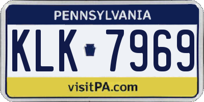 PA license plate KLK7969