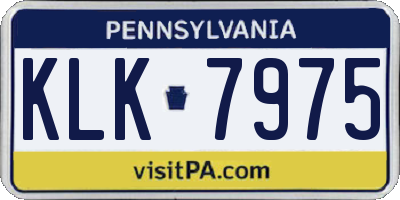 PA license plate KLK7975