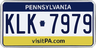 PA license plate KLK7979