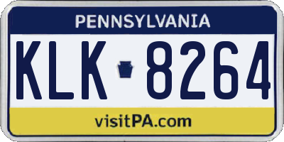 PA license plate KLK8264