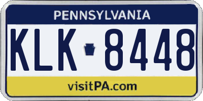 PA license plate KLK8448
