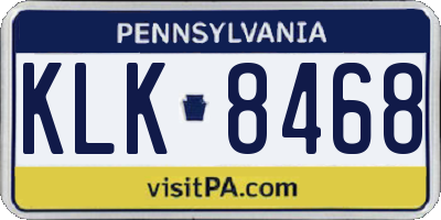 PA license plate KLK8468