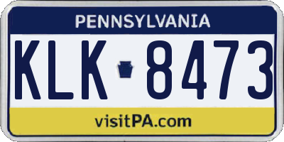 PA license plate KLK8473
