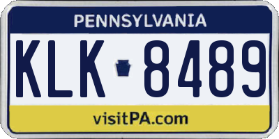 PA license plate KLK8489