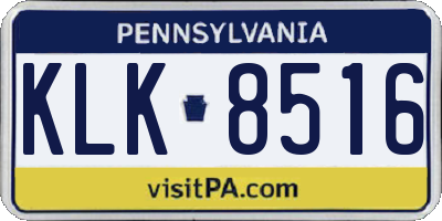 PA license plate KLK8516