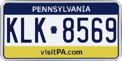 PA license plate KLK8569