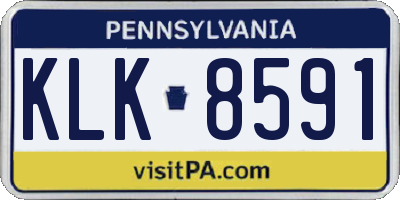 PA license plate KLK8591