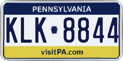 PA license plate KLK8844