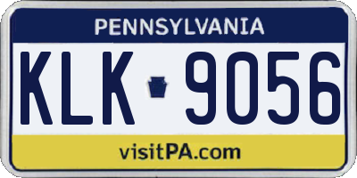 PA license plate KLK9056