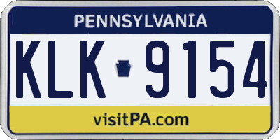 PA license plate KLK9154