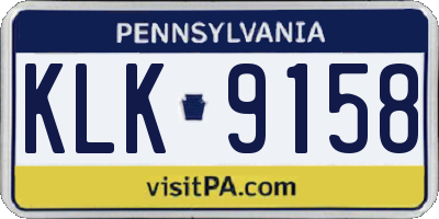 PA license plate KLK9158