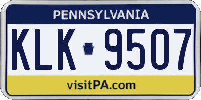 PA license plate KLK9507