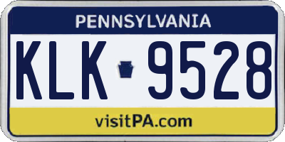PA license plate KLK9528